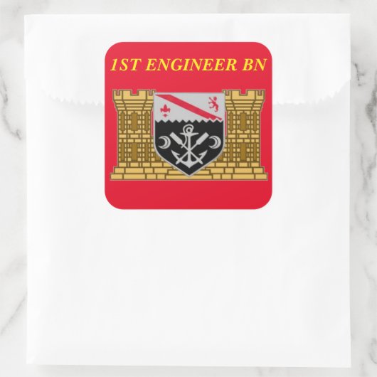 ERSTE ANTRIEBSANSCHLÜSSE QUADRATISCHER AUFKLEBER (Tasche)