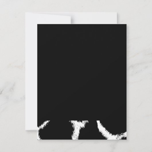 Erste Antwortkarte Schwarz/Weiß RSVP Karte (Rückseite)