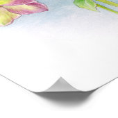 Erste Anzeichen für die Aquarellkunst des Frühling Poster (Ecke)