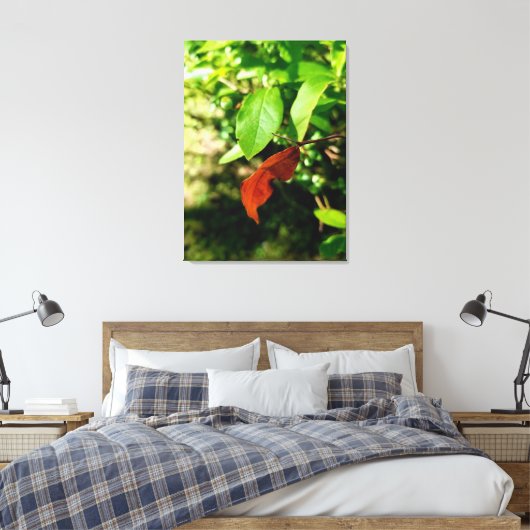 Erste Anzeichen von Fall Canvas Print Leinwanddruck (Insitu (Schlafzimmer))