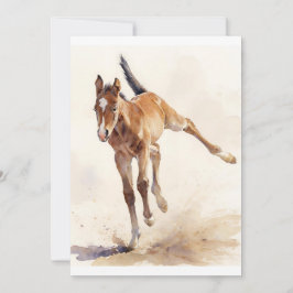 Erste Aquarell-Kunst von Gallop Feiertagskarte