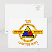 ERSTE ARMORIERTE ABTEILUNG "ALTE IRONSIDE" POSTKARTE (Vorne/Hinten)