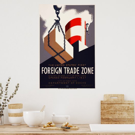 Erste Außenhandelszone Poster (Küche)