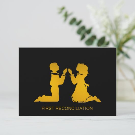 Erste Aussöhnung RSVP Karte (Stehend Vorderseite)