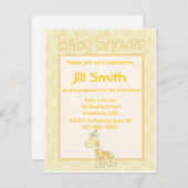 Erste Babydusche - gelb Einladung (Vorne/Hinten)