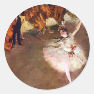 Erste Ballerina, Rosita Mauri von Edgar Degas Runder Aufkleber