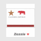 Erste Bärenflagge in Kalifornien (1846) Aufkleber (Blatt)