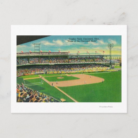 Erste Base Bleachers View of Crosley Field Postkarte (Vorderseite)