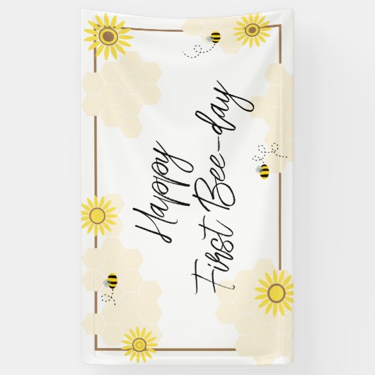 Erste Bee-Day-Banner Banner (Vertikal)