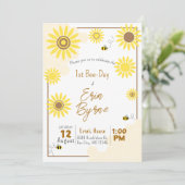 Erste Bee-Day-Einladung Einladung (Stehend Vorderseite)