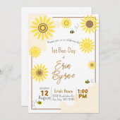 Erste Bee-Day-Einladung Einladung (Vorne/Hinten)