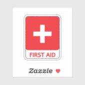 ERSTE BEIHILFE FÜR MEDIZINISCHE KARTE AUFKLEBER (Blatt)