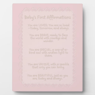 Erste Bejahungen für das Baby Positive Kinderzim Fotoplatte