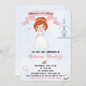 Erste Bestätigung der Einladung zur Heiligen Kommu (Vorne/Hinten)