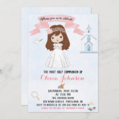 Erste Bestätigung der Einladung zur Heiligen Kommu (Vorne/Hinten)