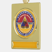 Erste bewaffnete Division Afghanistan Veteran Banner-Ornament Gold (Links)