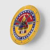 Erste bewaffnete Division Afghanistan Veteran Runde Wanduhr (Winkel)
