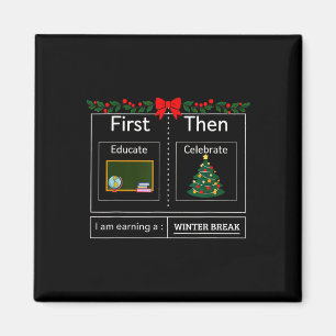 Erste Bildung dann feiern Winterpause Christma Magnet
