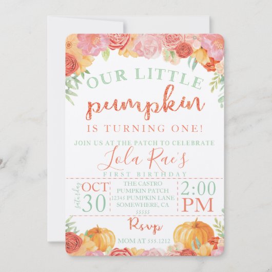 ERSTE BIRTHTAGINVITE EINLADUNG (Vorderseite)