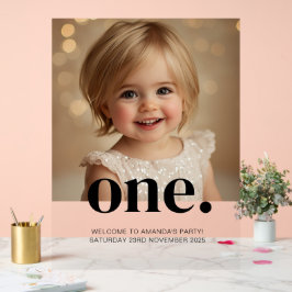 Erste Bithday Foto Akryllische Schrift in Braun & Acrylschild