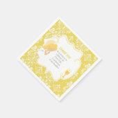 Erste Blonde Girl Gold Damask Serviette (Ecke)