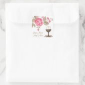 Erste Blume der Eucharistie-Kommunion Quadratischer Aufkleber (Tasche)