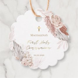 Erste Blume der Heiligen Kommunion bevorzugen Tags Geschenkanhänger