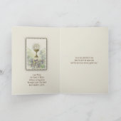 Erste Blume der Heiligen Kommunion Chalice Karte (Innenseite)