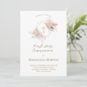 Erste Blume der Heiligen Kommunion Einladung (Stehend Vorderseite)