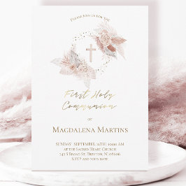 Erste Blume der Heiligen Kommunion Einladung