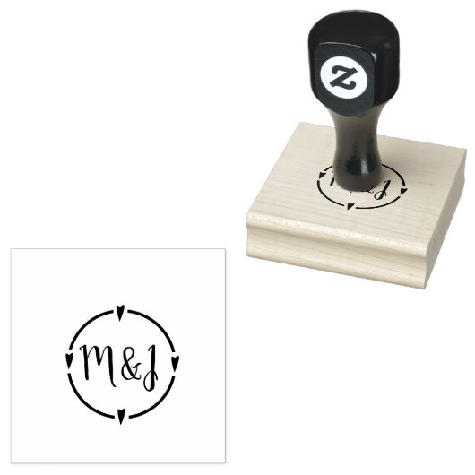Erste Briefmarke für das Hochzeitslogo Gummistempel (Stempel)