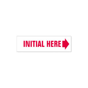 Erste Briefmarke hier mit Arrow Self-Inking Permastempel