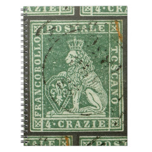 Erste Briefmarke - Toskana (1851) Notizblock