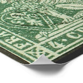 Erste Briefmarke - Toskana (1851) Poster (Ecke)