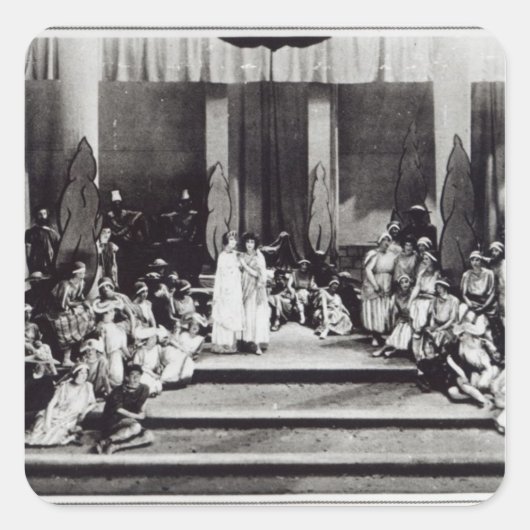 Erste Bühne in England "Semele" Quadratischer Aufkleber (Vorderseite)