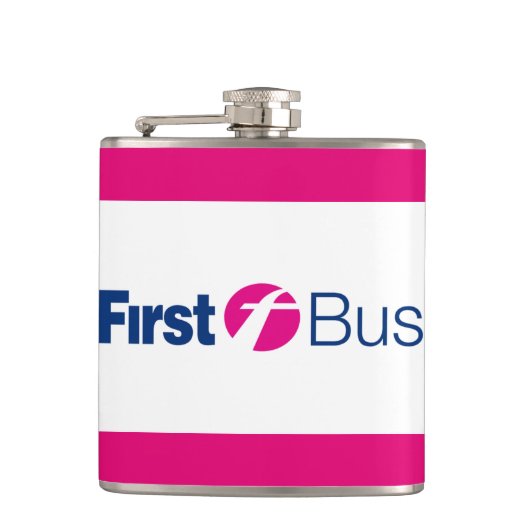 Erste Bus-Flasche Flachmann (Vorderseite)
