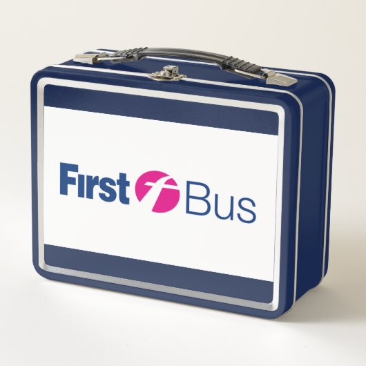 Erste Buslinie Metall Brotdose (Vorderseite)
