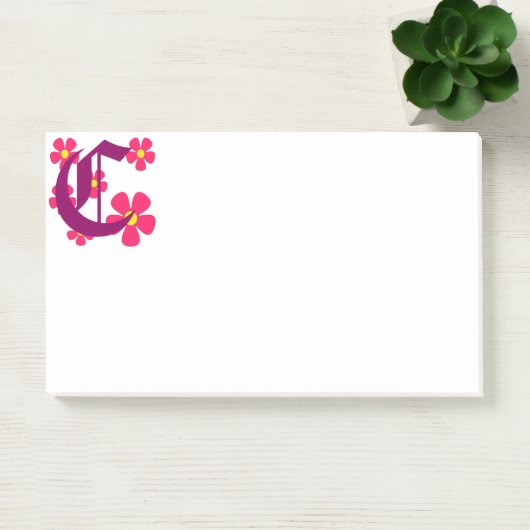 Erste C-Monogramm-Notizen Post-it Klebezettel (Büro)