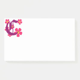 Erste C-Monogramm-Notizen Post-it Klebezettel