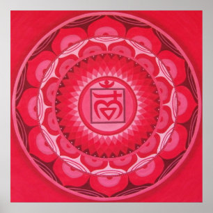 Erste Chakra Mandala Poster