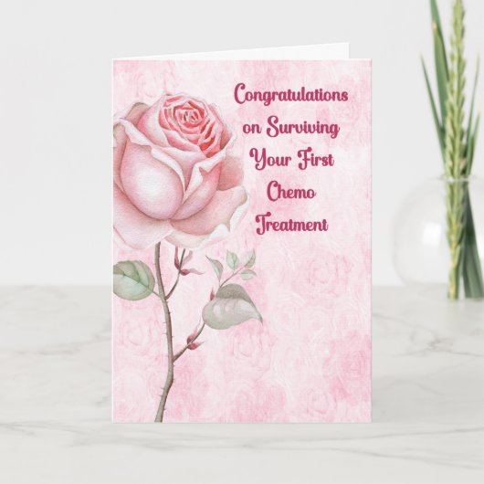 Erste Chemo-Behandlungskarte Dankeskarte (Vorderseite)