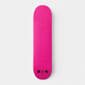 Erste Chic für das Retro 2000er-Hot-Pink-Monogramm Skateboard (Vorne)