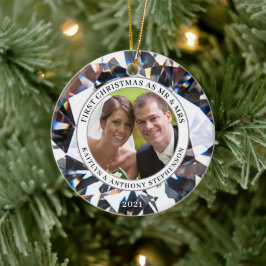 ERSTE CHRISTMAS ALS HERR UND FRAU Diamond 2 Foto C Keramik Ornament