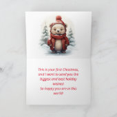 ERSTE CHRISTMAS BEAR CHRISTMAS CARD DANKESKARTE (Innenseite)