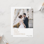 ERSTE CHRISTMAS | Hochzeitsankündigung Karte (Vorderseite/Rückseite Beispiel)