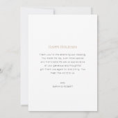 ERSTE CHRISTMAS | Hochzeitsankündigung Karte (Rückseite)