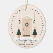 ERSTE CHRISTMAS IM NEUEN APARTMENT BEIGE KERAMIK ORNAMENT (Links)