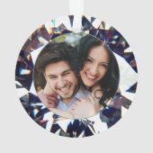 ERSTE CHRISTMAS VERLOBT Diamond 2 Foto Keramik ode Ornament (Rückseite)