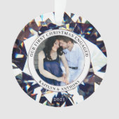 ERSTE CHRISTMAS VERLOBT Diamond 2 Foto Keramik ode Ornament (Vorderseite)