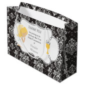 Erste Communion Blonde Hair Girl Danke Große Geschenktüte (Rückseite Schrägansicht)